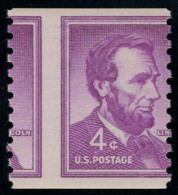 Neuf Sans Charnière N° 589, 4c A Lincoln, Variété De Piquage Spectaculaire 1/3,... - Altri & Non Classificati