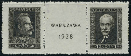 Neuf Avec Charnière N° 240/1, La Paire Varsovie 1928 Avec Logo T.B. - Other & Unclassified