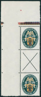 Neuf Sans Charnière N° 417, 8pf + Croix + 8 Pf, Paire Verticale, Cdf, Superbe, Michel S 55 - Other & Unclassified