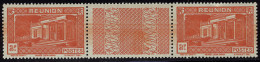 Neuf Sans Charnière N° 144, 2f Orange, Paire Interpanneau, Non émis Ainsi, T.B. - Andere & Zonder Classificatie