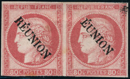 Neuf Avec Charnière N°12a. 80c Rose. Variété EUNION, Tenant à Normal. T.B.... - Andere & Zonder Classificatie