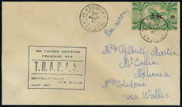 Lettre N° 60, TP N° 254 Sur L, Càd Nouméa 28 Août 47, Cachet 1ère Liaison... - Autres & Non Classés