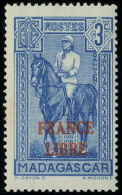 Neuf Sans Charnière N° 243, 3c Bleu France Libre, T.B. Maury - Altri & Non Classificati