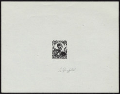 Type Cambodgienne De 1907, épreuve D'artiste En Noir, Valeur Faciale Obturée, Signée Puyplat.... - Andere & Zonder Classificatie