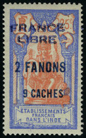 Neuf Avec Charnière N° 131, 2fa 9ca Sur 25c France Libre, Cl, Superbe, Rare, Signé Brun - Autres & Non Classés