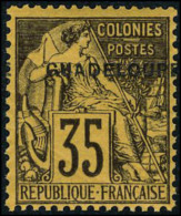 Neuf Sans Charnière N° 23, 35c Violet Noir Sur Jaune, Superbe, Maury - Altri & Non Classificati