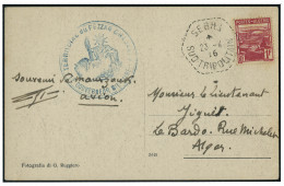 Lettre CP : Illustrée Avec TP D'Algérie N° 165. CàD Sebah 23.4.46. Cachet Territoire Du... - Autres & Non Classés