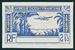 Neuf Sans Gomme Type PA De 1940, 2f65 Bleu, Sans Légende Côte D'Ivoire, ND, Non émis, T.B. - Andere & Zonder Classificatie