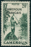 Neuf Avec Charnière N° 232, 20f Vert Surchargé Cameroun Français, Variété :... - Other & Unclassified