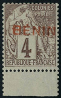 Neuf Sans Charnière N° 3, 4c Lilas Brun Sur Paille, Surcharge Rouge Type IV, Non émis, Bdf, T.B. - Andere & Zonder Classificatie