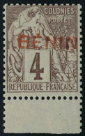 Neuf Sans Charnière N° 3, 4c Lilas Brun Sur Paille, Surcharge Rouge Type IV, Non émis, Bdf, T.B. - Other & Unclassified
