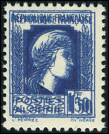 Neuf Sans Charnière N° 214a, 1f50 Bleu Cérès, Double Impression, T.B. - Autres & Non Classés