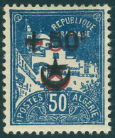 Neuf Avec Charnière N° 66a, 50 + 50c Bleu Double Surcharge Noire + Rouge, T.B. Signé Brun - Andere & Zonder Classificatie