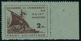 Neuf Sans Gomme N° 8 + 9, Les 2 Valeurs Saint-Nazaire, Bdf, émis Sans Gomme, T.B. - Autres & Non Classés