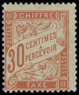 Neuf Sans Charnière N° 34, 30c Rouge Orange, T.B. - Autres & Non Classés