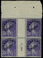 Neuf Sans Charnière N° 62, 35c Violet Bloc De 4 Millésime 2 T.B. - Autres & Non Classés
