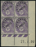 Neuf Sans Charnière N° 43, 10c Blanc 11 Blocs De 4 CD Différents Entre 1929 Et 1932, T.B. - Autres & Non Classés