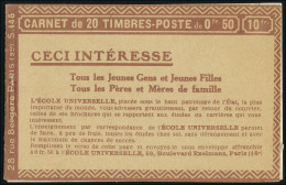 Neuf Sans Charnière N° 199C39, 50c Rouge Semeuse Lignée, Plombières, Sanglier, Jaffelin 2... - Autres & Non Classés