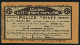 Neuf Sans Charnière N° 158C2, 5c Orange Carnet De 40ex, Série II, Légère Froissure... - Autres & Non Classés