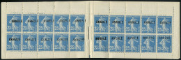 Neuf Sans Charnière 25c Semeuse Bleu, Carnet De 20, S 38, Surchargé ANNULE, Couverture Swan, Superbe,... - Autres & Non Classés