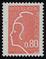 Neuf Sans Charnière N° 1862A, 80c Rouge Marianne De Durens, Non émis, Superbe - Autres & Non Classés