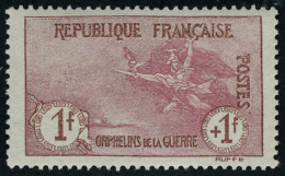 Neuf Sans Charnière N° 154, 1f + 1f Orphelin, Excellent Centrage, Superbe - Autres & Non Classés