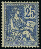 Neuf Sans Charnière N° 118, 25c Bleu Mouchon Type II T.B. - Autres & Non Classés