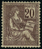 Neuf Sans Charnière N° 113, 20c Brun Excellent Centrage Superbe - Andere & Zonder Classificatie