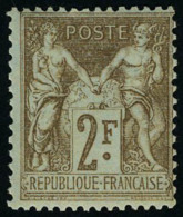 Neuf Sans Charnière N° 105, 2f Bistre Sur Azuré, T.B. - Andere & Zonder Classificatie