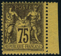 Neuf Sans Charnière N° 99, 75c Violet Sur Orange, Bdf, T.B. Signé Blanc - Autres & Non Classés