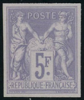 Neuf Sans Gomme N° 95b, 5f Violet Tirage Des Régents, T.B. Siné Brun - Autres & Non Classés