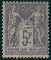 Neuf Avec Charnière N° 95, 5f Violet Sur Lilas, Jolie Nuance Vive, Cl, T.B. - Andere & Zonder Classificatie