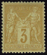 Neuf Avec Charnière N° 86, 3c Bistre Sur Jaune, Trace De Cl, Presque Imperceptible, Centrage Parfait +... - Andere & Zonder Classificatie