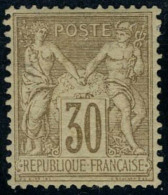 Neuf Avec Charnière N° 80, 30c Brun Jaune, Type II, Très Bien Centré, T.B. - Other & Unclassified