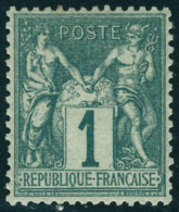 Neuf Avec Charnière N° 61, 1c Vert, Type I, Cl, Bien Centré, T.B. - Autres & Non Classés