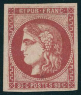 Neuf Avec Charnière N° 49, 80c Rose, T.B. Signé JF Brun Et Roumet - Andere & Zonder Classificatie