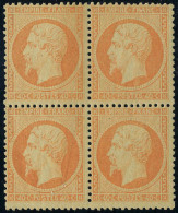 Neuf Sans Charnière N° 23, 40c Orange, Bloc De 4, T.B. 2ex Cl, Signé JF Brun - Other & Unclassified