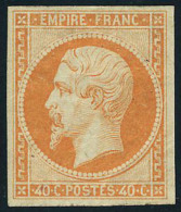 Neuf Avec Charnière N° 16, 40c Orange, Très Frais, T.B. Signé JF Brun - Andere & Zonder Classificatie