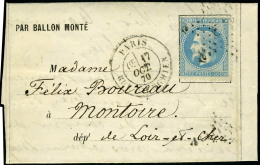 Lettre Le Victor Hugo, Càd Paris R D'Enghien 17 Oct 70, Pour Montoire (L Et Ch), Avec Arrivée, T.B. - Andere & Zonder Classificatie