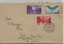 1938 Pro Patria Tellskapelle B1y - Brief Von Basel Nach Egg ZH - Storia Postale