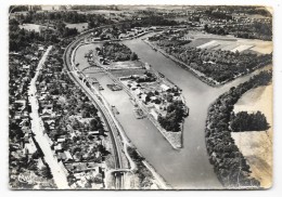 Cpsm: 60 LONGUEIL ANNEL (ar. Compiègne) Le Garage Des Bateaux, Ile De Janville, Vue Aérienne  (Péniches) N° 3532 (état) - Longueil Annel