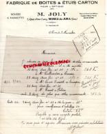 39 - MOREZ DU JURA - FACTURE M. JOLY-FABRIQUE BOITES ET ETUIS CARTON POUR OPTIQUE-LUNETTERIE-5 QUAI AIME LAMY-1941 - 1950 - ...