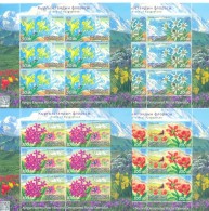 2016. Flora Of Kyrgyzstan, Wild Flowers, 4 Sheetlets, Mint/** - Kirghizistan