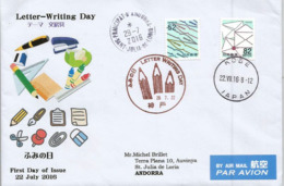 Letter Writing Day 2016, Crayons De Bois, Sur Lettre De Kobé Adressée ANDORRA,avec Timbre à Date Arrivée - Lettres & Documents