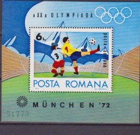 ROMANIA 1972 Munich Olympics Football Soccer Olympic Stadium SHEET Mnh - Neufs