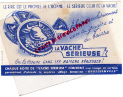 39 - LONS LE SAUNIER - BUVARD LA VACHE SERIEUSE - GROSJEAN - GROSJEANVILLE - - Levensmiddelen