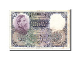 Billet, Espagne, 50 Pesetas, 1931, 1931-04-25, KM:82, TB - 50 Peseten