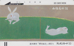 Télécarte Ancienne Japon / 110-15999 - Animal - LAPIN  - RABBIT Japan Front Bar Phonecard / A - KANINCHEN - 259 - Conigli