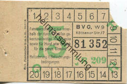 BVG Berlin Köthener Str. 17 - Fahrschein 1944 - Kurzstrecke - Europe