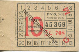 BVG Berlin Köthener Str. 17 - Fahrschein 1944 - Europe